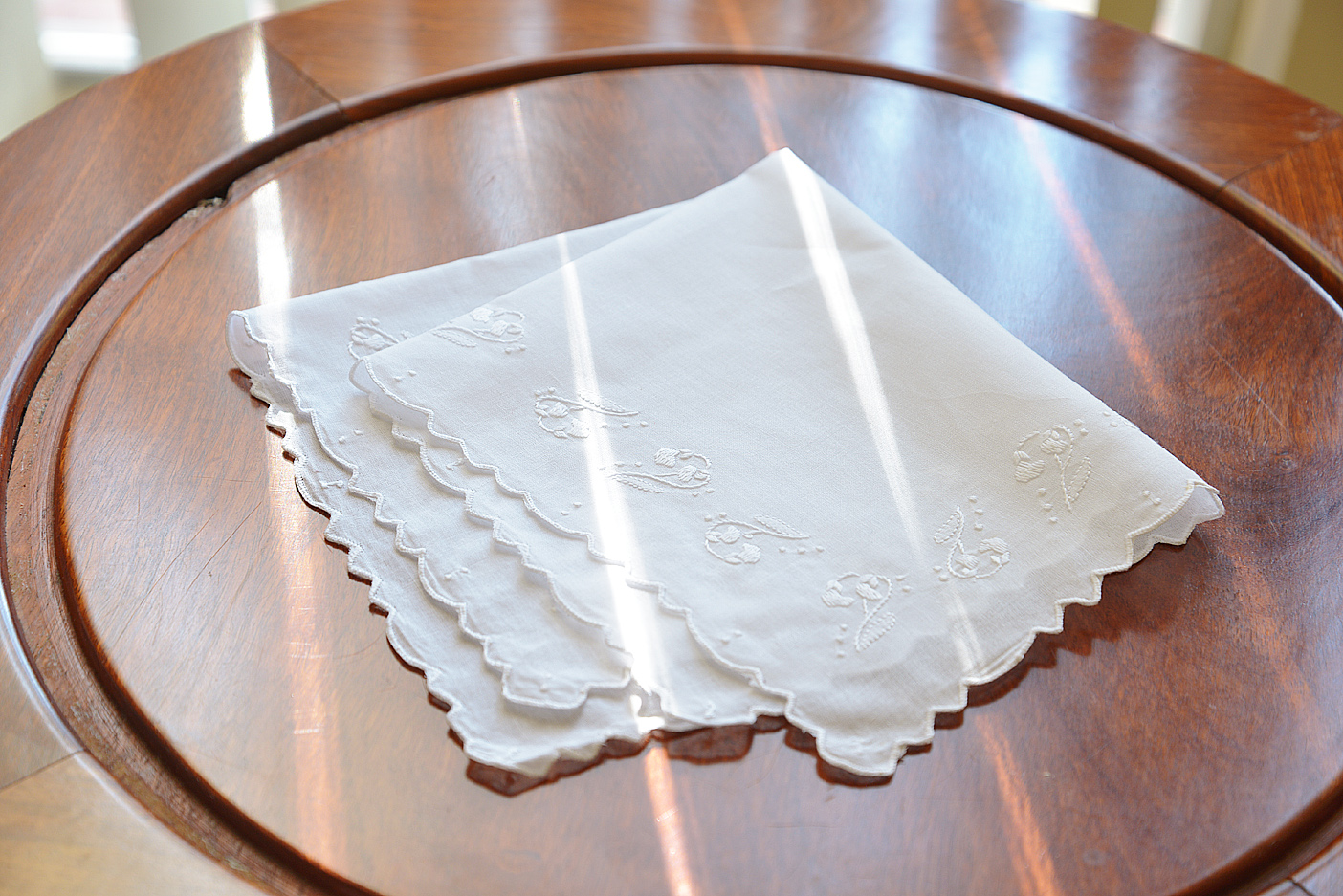 embroidered handkerchief