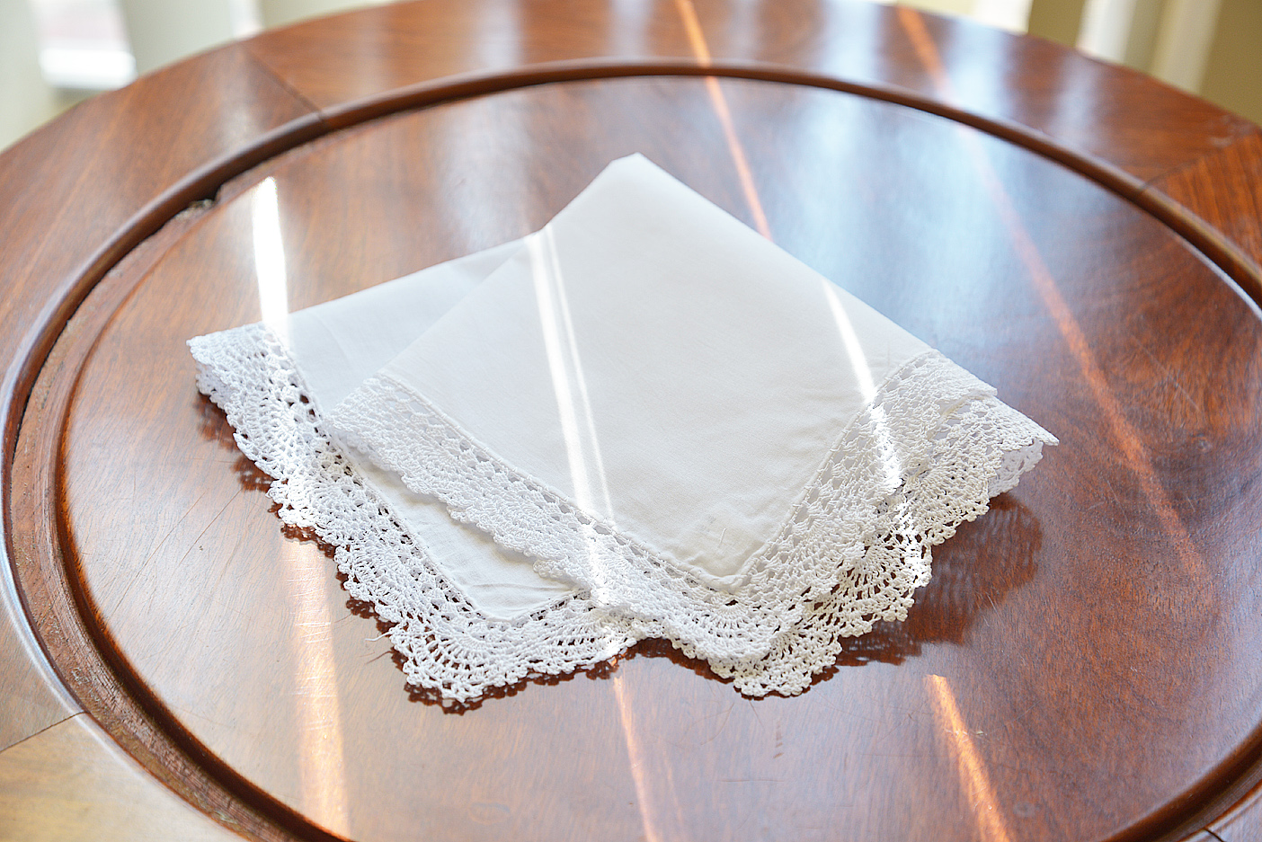 classic hemstitch lace handkerchief