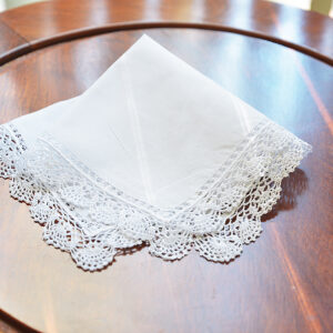 Classic Edinburgh Hemstitch Handkerchief. 12″x12″