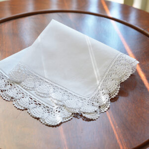 Classic Irish Hemstitch Handkerchief. 12″x12″