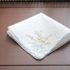 lavender rose embroidered handkerchief