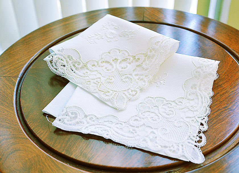 Venetian Lace Handkerchief 13" & 17"