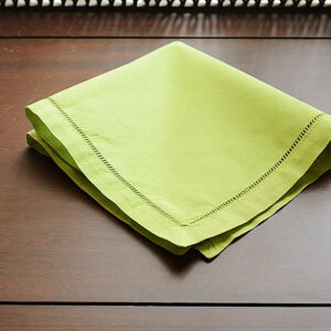 Hemstitch Handkerchief. Bright Chartreuse Colored
