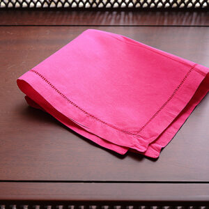 pink peacock hemstitch handkerchief