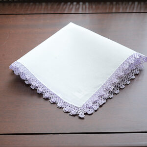Cotton Handkerchief with Kentucky Blue Lace Trims