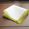 wild lime lace trim handkerchief