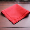 red hemstitch handkerchief