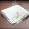 multicolored roses embroidered handkerchief